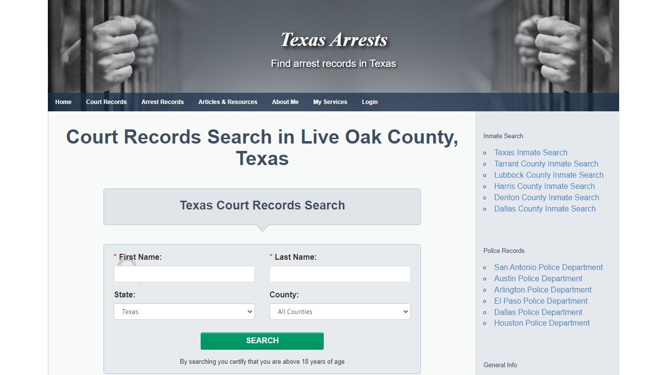 Court Records Search in Live Oak County, Texas - Texas Arrests
